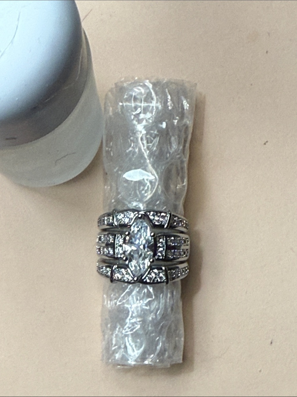 GRA CERTIFIED MOISSANITE DIAMOND Marquise 4CT Bridal Ring baked in Silver - Picture 14 of 16